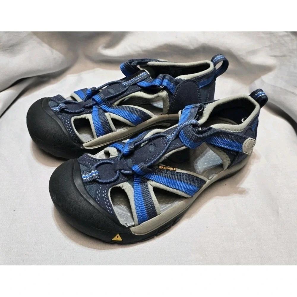 Keen Sandals Kids 2 Youth Venice H2 Fisherman Hiking Water Shoes Navy Blue